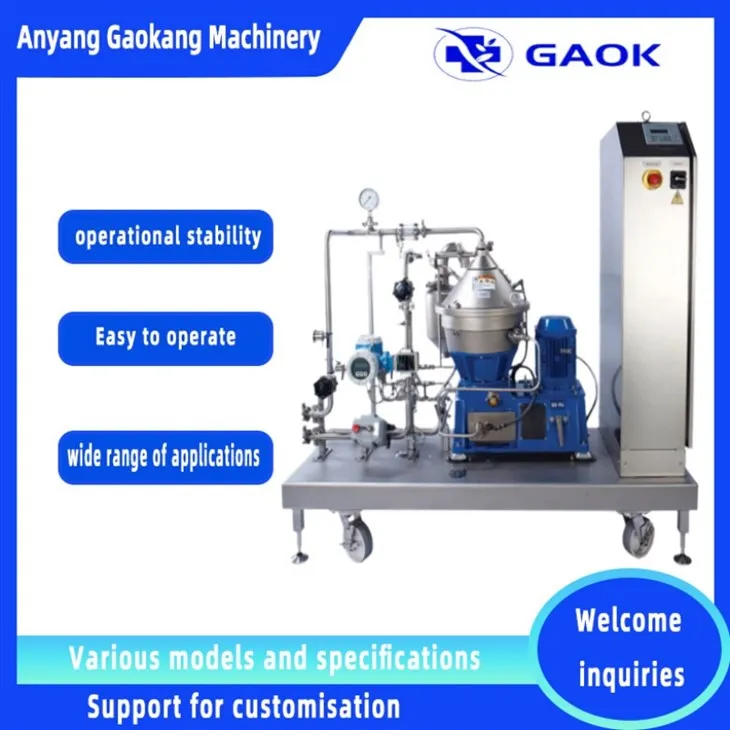 Kvapalina Separácia kvapalín pomocou odstredivky s diskovou misou